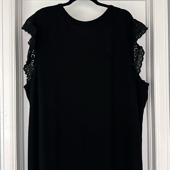 Lane‎ Bryant Crochet Sleeve Maxi Dress Black Size 34/36 NWT - Picture 9 of 12